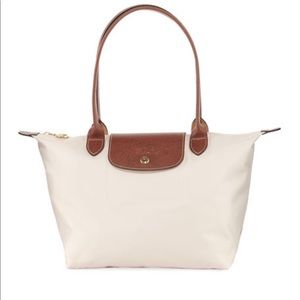 Small Cream LongChamp purse